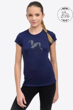 Best Tee-shirt équitation enfant à manches courtes - - Motif strass Enfant Tenue D'Équitation Enfant·T-Shirts équitation Enfant