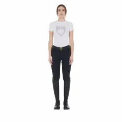 Tee-shirt slim fit strass rosegold - Femme Tenue D'Équitation Femme·T-Shirts équitation Femme