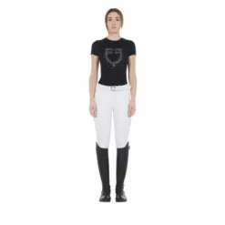 Tee-shirt slim fit strass rosegold - Femme Tenue D'Équitation Femme·T-Shirts équitation Femme