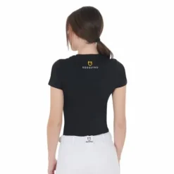 Tee-shirt slim fit strass rosegold - Femme Tenue D'Équitation Femme·T-Shirts équitation Femme