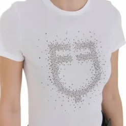 Tee-shirt slim fit strass rosegold - Femme Tenue D'Équitation Femme·T-Shirts équitation Femme