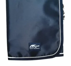 Online Tenture de box personnalisée - - PVC marine et gris clair Aménagement De L'Écurie·Tentures Et Fermetures De Box