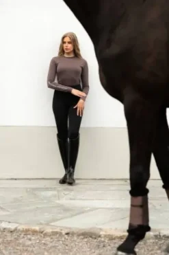 Outlet Top Base Layer Dynamic Modern Mocha - Femme Tenue D'Équitation Femme·Polos Et Chemises