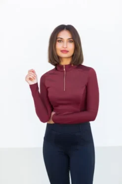 Online Top Essential Mesh New Maroon  - Femme Tenue D'Équitation Femme·Polos Et Chemises