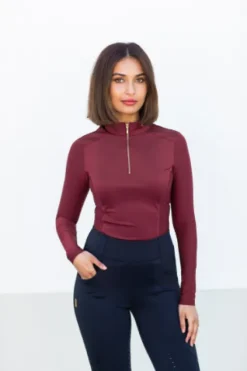 Online Top Essential Mesh New Maroon  - Femme Tenue D'Équitation Femme·Polos Et Chemises