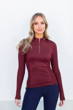 Online Top Essential Mesh New Maroon  - Femme Tenue D'Équitation Femme·Polos Et Chemises