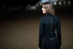 Clearance Top manches longues Air Breeze Black Gold - Femme Tenue D'Équitation Femme·Polos Et Chemises