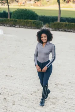 Discount Top Power Top Sportive Blue Ash - Femme Tenue D'Équitation Femme·T-Shirts équitation Femme|Tenue D'Équitation Femme·Polos Et Chemises