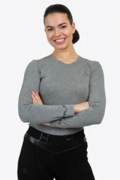 Outlet T-shirt à manches longues - GRANDEUR Equestrian Apparel - Coton doux Femme Tenue D'Équitation Femme·T-Shirts équitation Femme