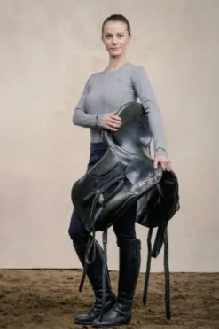 Outlet T-shirt à manches longues - GRANDEUR Equestrian Apparel - Coton doux Femme Tenue D'Équitation Femme·T-Shirts équitation Femme