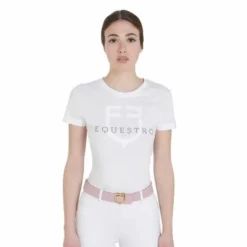 Outlet T-shirt ajusté avec logo à paillettes - Femme Tenue D'Équitation Femme·T-Shirts équitation Femme