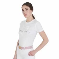 Outlet T-shirt ajusté avec logo à paillettes - Femme Tenue D'Équitation Femme·T-Shirts équitation Femme