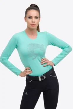 Discount T-Shirt coton à manches longues Riding Cotton Top - Femme Tenue D'Équitation Homme·T-Shirts équitation Homme|Tenue D'Équitation Femme·T-Shirts équitation Femme