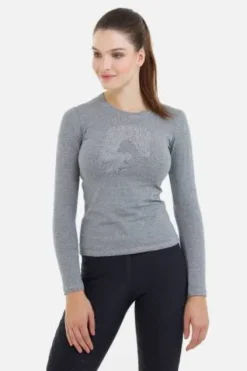 Discount T-Shirt coton à manches longues Riding Cotton Top - Femme Tenue D'Équitation Homme·T-Shirts équitation Homme|Tenue D'Équitation Femme·T-Shirts équitation Femme