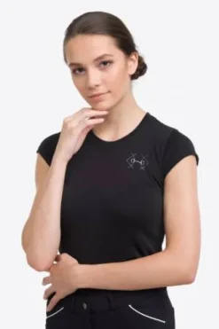 Best T-shirt d'équitation BIT - - Coton élastique Femme Tenue D'Équitation Femme·T-Shirts équitation Femme