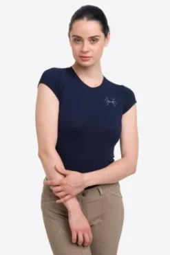 Best T-shirt d'équitation BIT - - Coton élastique Femme Tenue D'Équitation Femme·T-Shirts équitation Femme