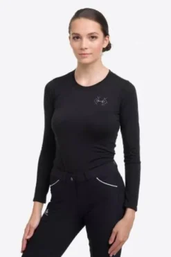 Sale T-shirt d'équitation manches longues BIT - - Coton élastique Femme Tenue D'Équitation Femme·T-Shirts équitation Femme