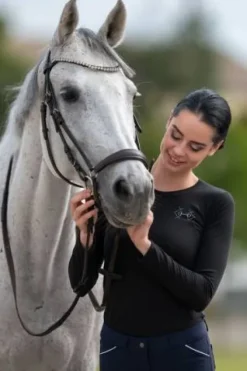 Sale T-shirt d'équitation manches longues BIT - - Coton élastique Femme Tenue D'Équitation Femme·T-Shirts équitation Femme