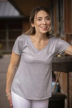 Online T-shirt juline - - tissu irisé léger Femme Tenue D'Équitation Femme·T-Shirts équitation Femme