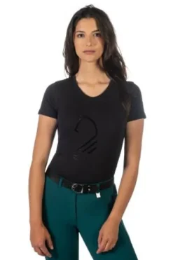 New T-Shirt Livigno Horse Head Femme Tenue D'Équitation Femme·T-Shirts équitation Femme