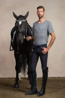 Discount T-shirt équitation manches courtes - - Tissu naturel Homme Tenue D'Équitation Homme·T-Shirts équitation Homme