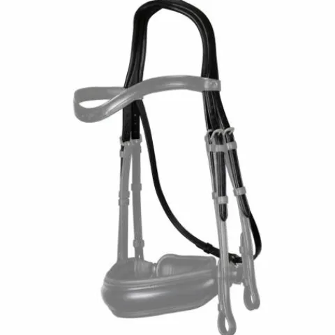 Sale Têtière de bride type dressage cuir plat - Dy'on Bridons Et Brides·Têtières