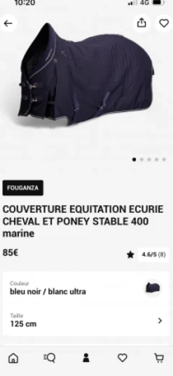 Vends couverture 400 g neuve Couvertures Cheval