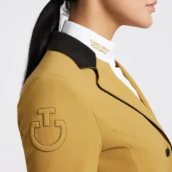 Veste de compétition Grand Prix zip Golden Ocre - Femme La Cavalière En Concours|La Femme En Concours