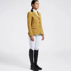 Veste de compétition Grand Prix zip Golden Ocre - Femme La Cavalière En Concours|La Femme En Concours