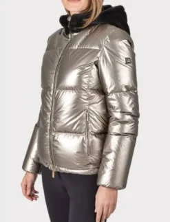 Outlet Veste en duvet champagne Femme Tenue D'Équitation Femme·Parka, Blouson, Doudoune