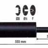 Vérin à gaz 1250n - entraixe 750mm Pièces Détachées Van Et Camion