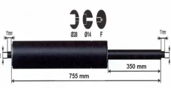 Clearance Vérin à gaz 1300n - entraixe 800mm Pièces Détachées Van Et Camion