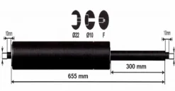 Online Vérin à gaz 800n - entraxe 700mm Pièces Détachées Van Et Camion