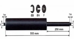 Best Vérin à gaz 2100n - entraxe 600mm Pièces Détachées Van Et Camion