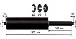 Sale Vérin à gaz 1200n - entraxe 700mm Pièces Détachées Van Et Camion