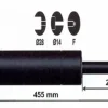 New Vérin à gaz 1000n - entraxe 500mm Pièces Détachées Van Et Camion