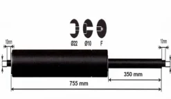 Best Vérin à gaz 800n - entraxe 800mm Pièces Détachées Van Et Camion